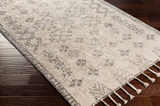 Khemisset KMS-2308 Alfombra decorativa hecha a mano de 2' x 4'