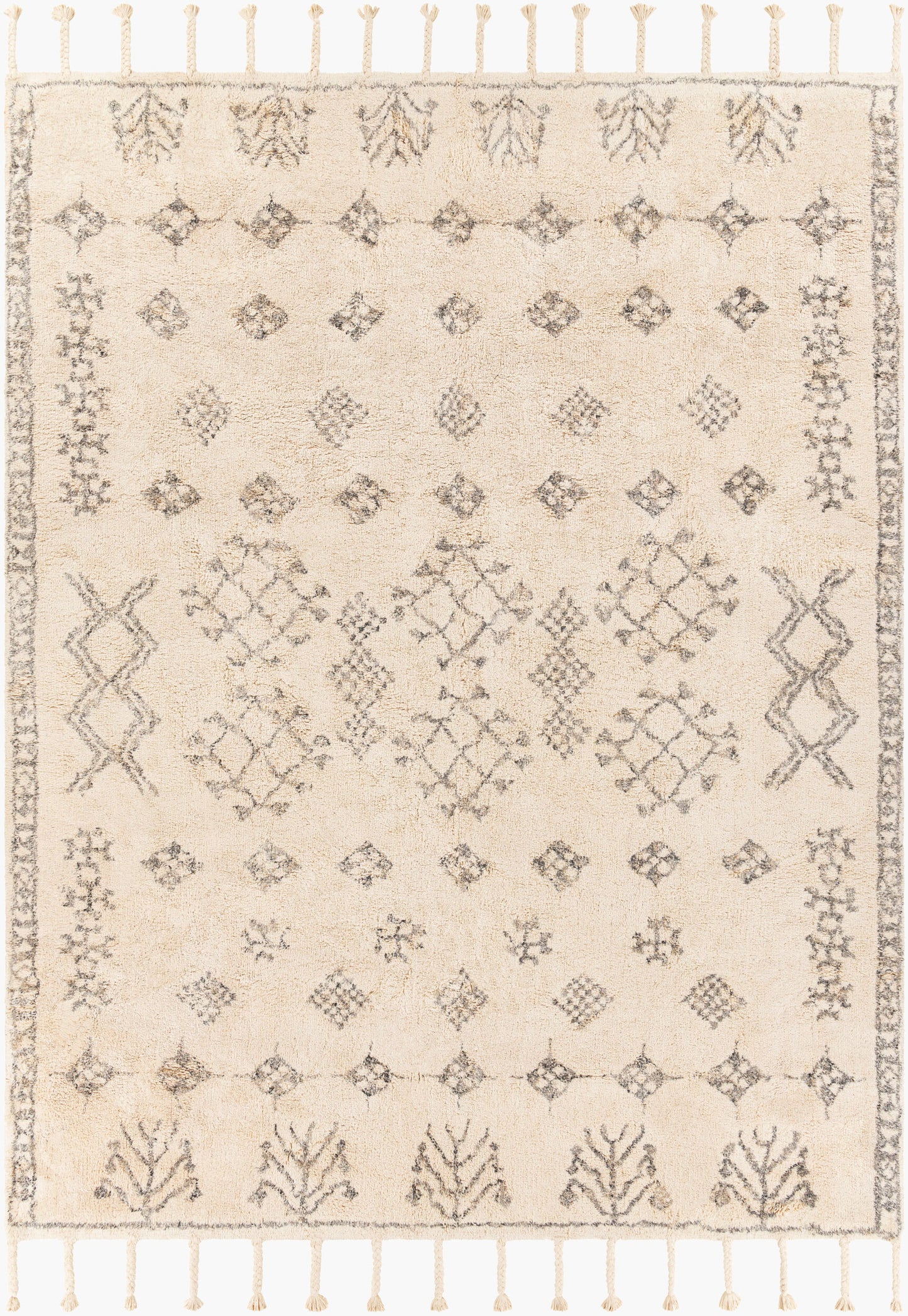 Khemisset KMS-2308 Alfombra decorativa hecha a mano de 2' x 4'