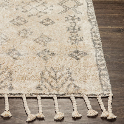 Khemisset KMS-2308 Alfombra decorativa hecha a mano de 2' x 4'
