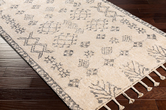 Khemisset KMS-2309 Alfombra decorativa hecha a mano de 2' x 4'