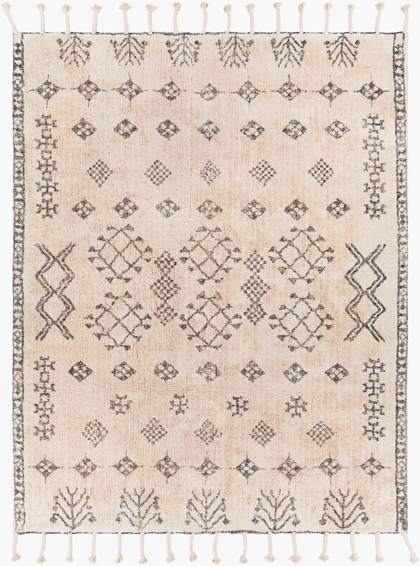 Khemisset KMS-2309 Alfombra decorativa hecha a mano de 2' x 4'