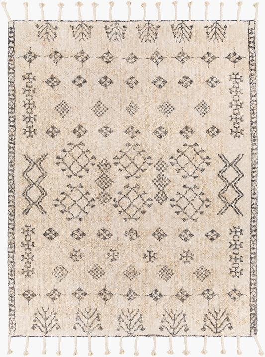 Khemisset KMS-2309 Alfombra decorativa hecha a mano de 2' x 4'