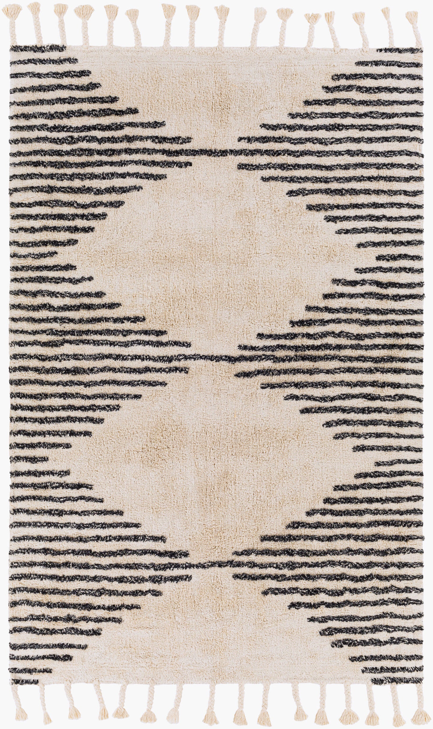 Khemisset KMS-2310 Alfombra decorativa hecha a mano de 2' x 4'