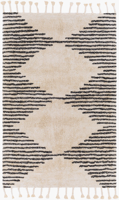 Khemisset KMS-2310 Alfombra decorativa hecha a mano de 2' x 4'