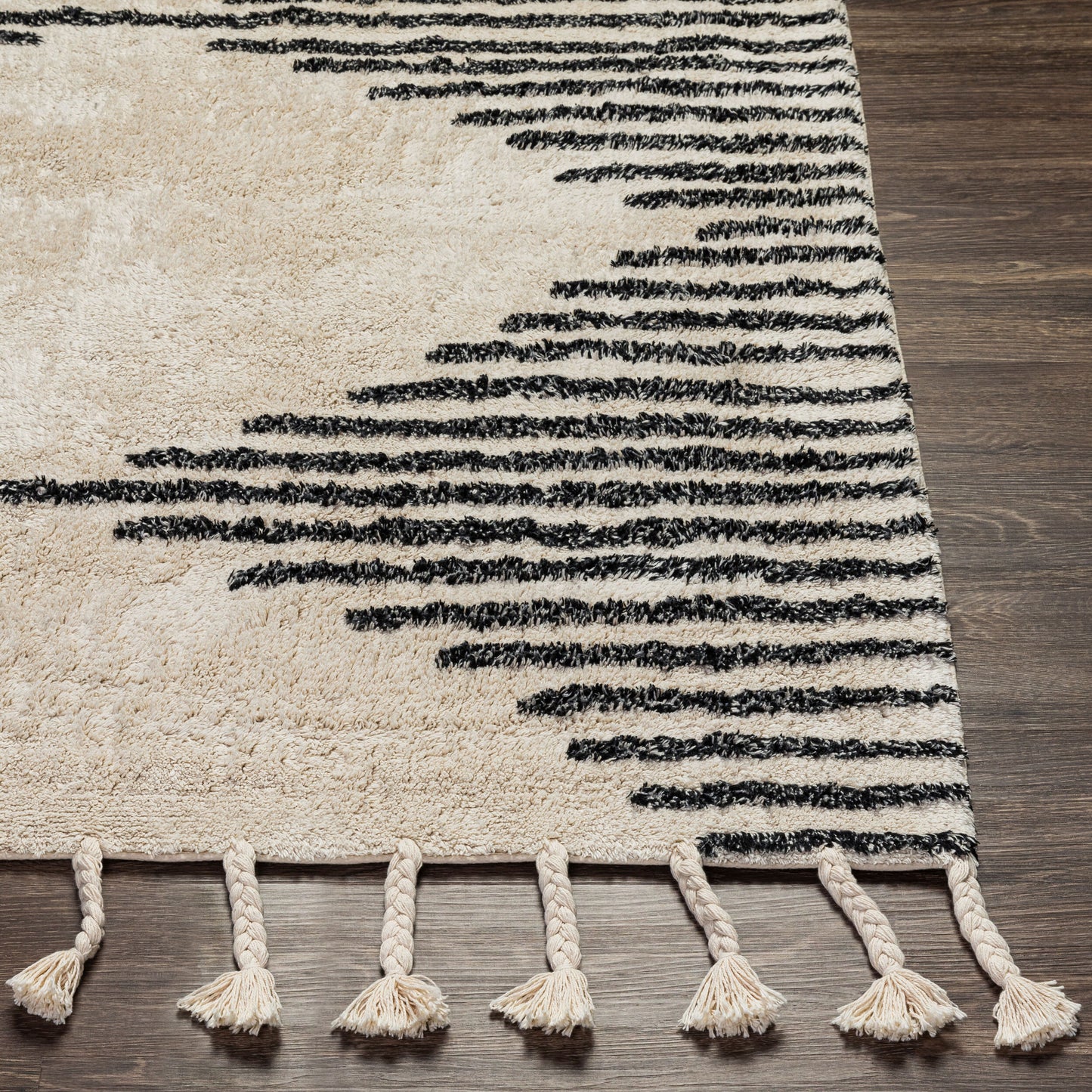 Khemisset KMS-2310 Alfombra decorativa hecha a mano de 2' x 4'