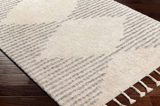 Khemisset KMS-2311 Alfombra decorativa hecha a mano de 2' x 4'