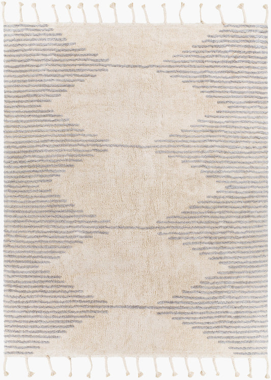 Khemisset KMS-2311 Alfombra decorativa hecha a mano de 2' x 4'