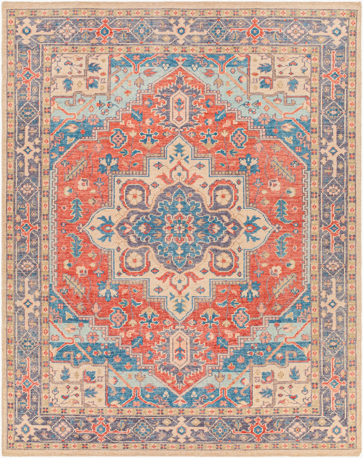 Alfombra de lana hecha a mano Kars KSA-2304 de 8' x 10'