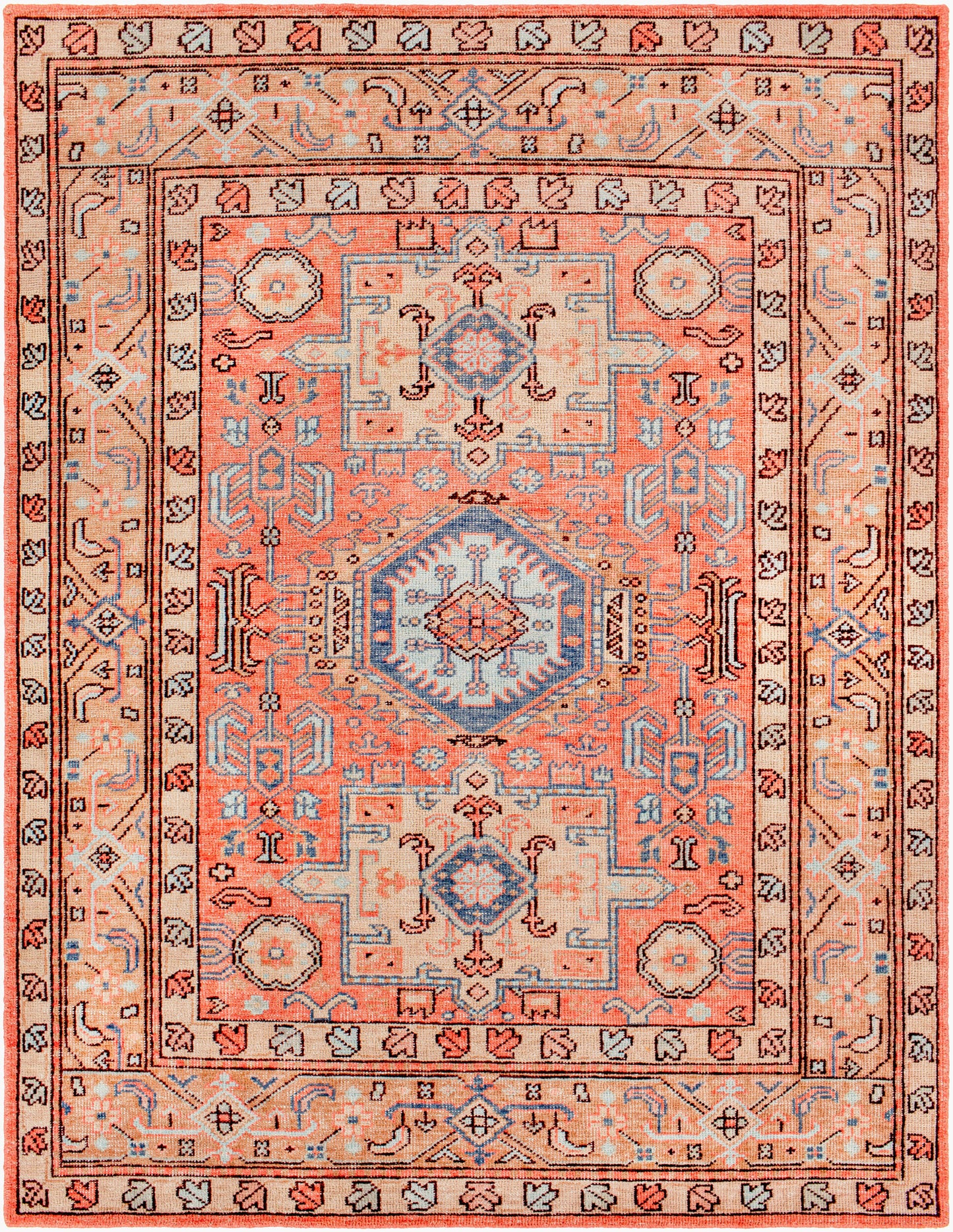 Alfombra de lana hecha a mano Kars KSA-2305 de 8' x 10'