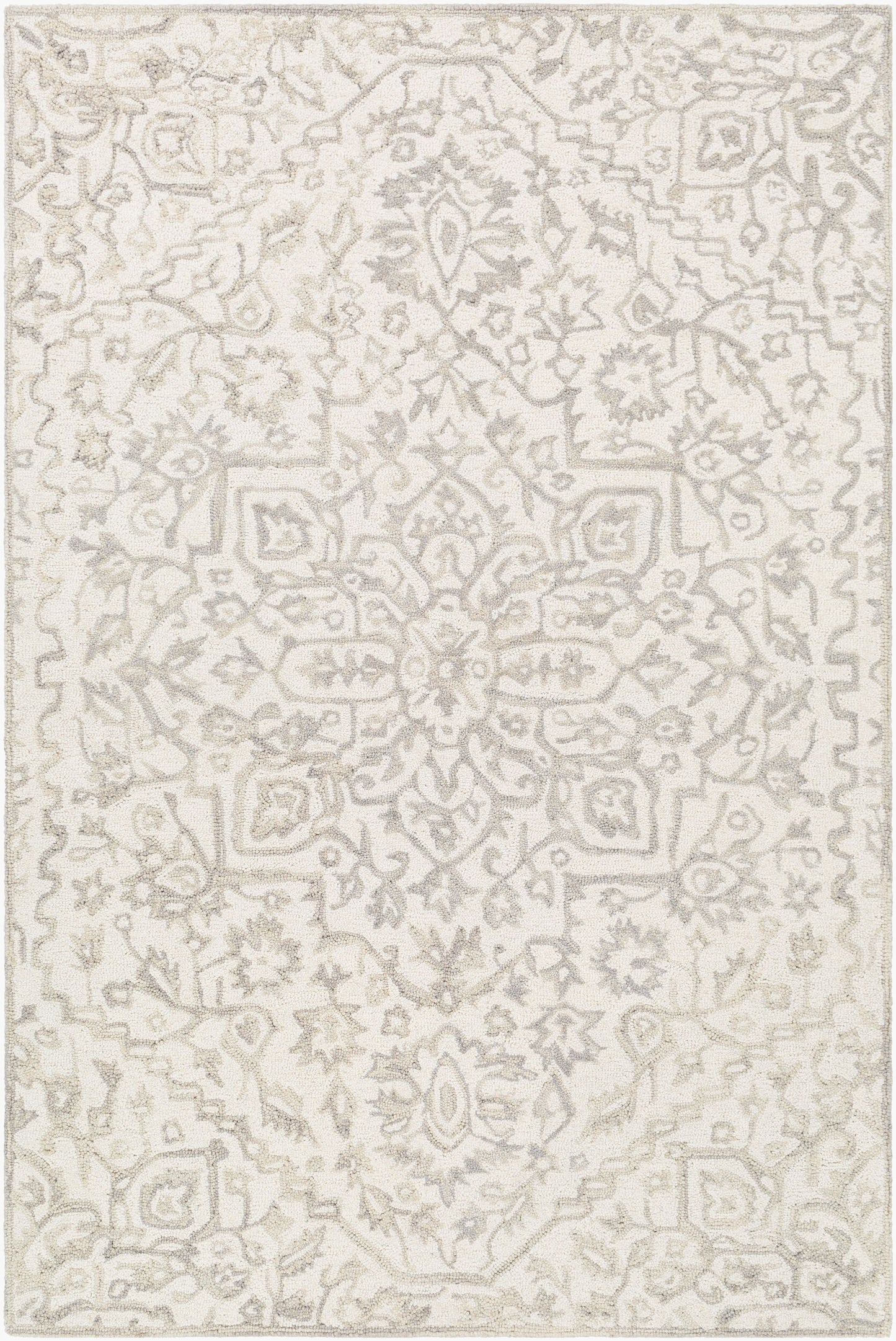 Alfombra decorativa de lana hecha a mano Kayseri KSR-2309 de 2' x 3'