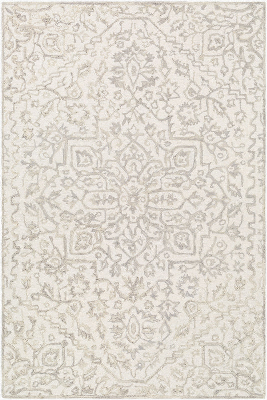 Alfombra decorativa de lana hecha a mano Kayseri KSR-2309 de 2' x 3'