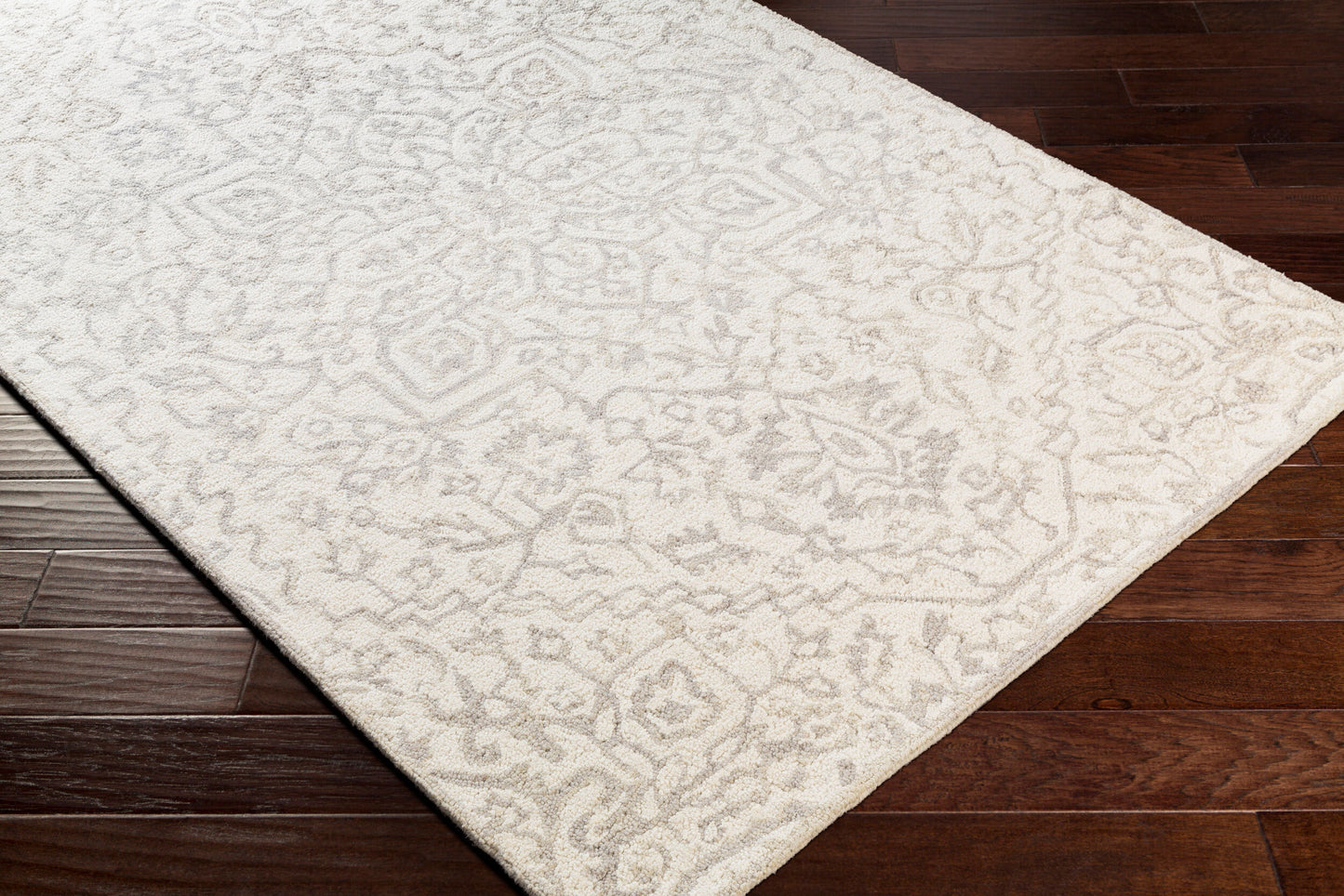 Alfombra decorativa de lana hecha a mano Kayseri KSR-2309 de 2' x 3'