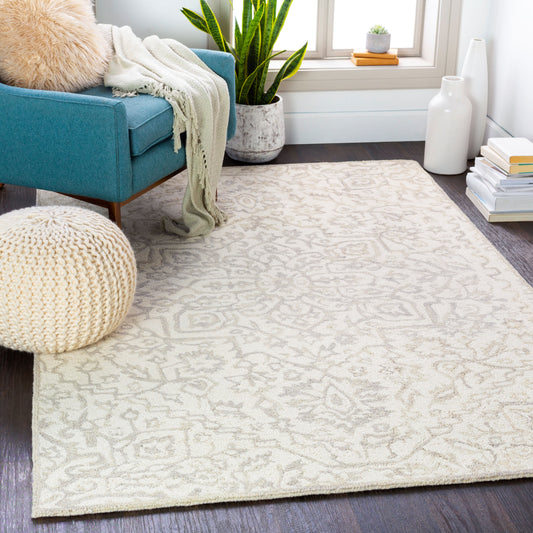 Alfombra decorativa de lana hecha a mano Kayseri KSR-2309 de 2' x 3'