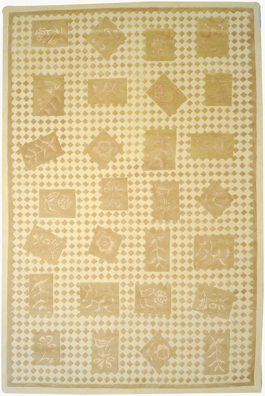 Alfombra de lana hecha a mano Kashi KST-2649 de 2,7 x 3,6 m