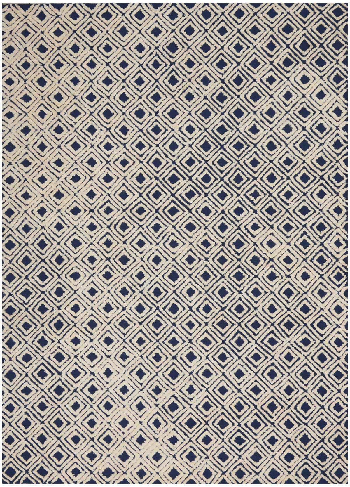 Deco Mod DEC02 Navy Ivory Tufted Rug