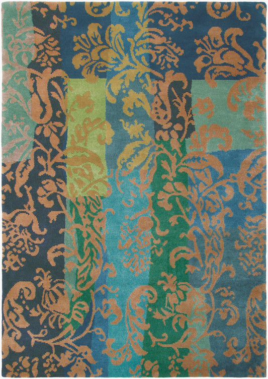 Kyah KYA-9091 Alfombra de lana hecha a mano de 5' x 7'