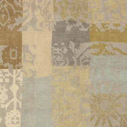 Kyah KYA-9100 Alfombra de lana hecha a mano de 5' x 7'