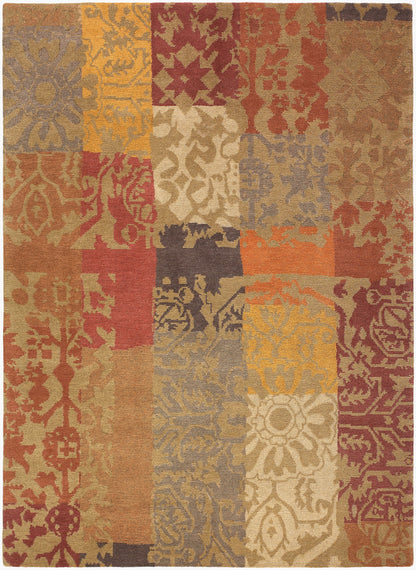 Kyah KYA-9101 Alfombra de lana hecha a mano de 5' x 7'