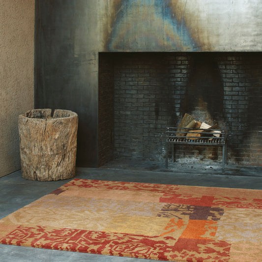 Kyah KYA-9101 Alfombra de lana hecha a mano de 5' x 7'