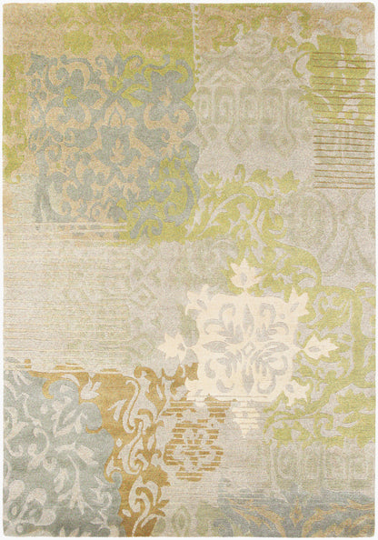 Kyah KYA-9104 Alfombra de lana hecha a mano de 5' x 7'