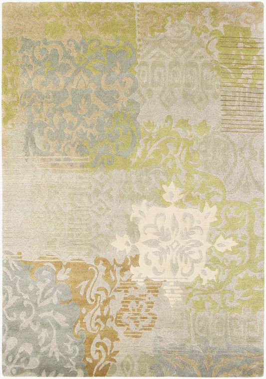 Kyah KYA-9104 Alfombra de lana hecha a mano de 5' x 7'