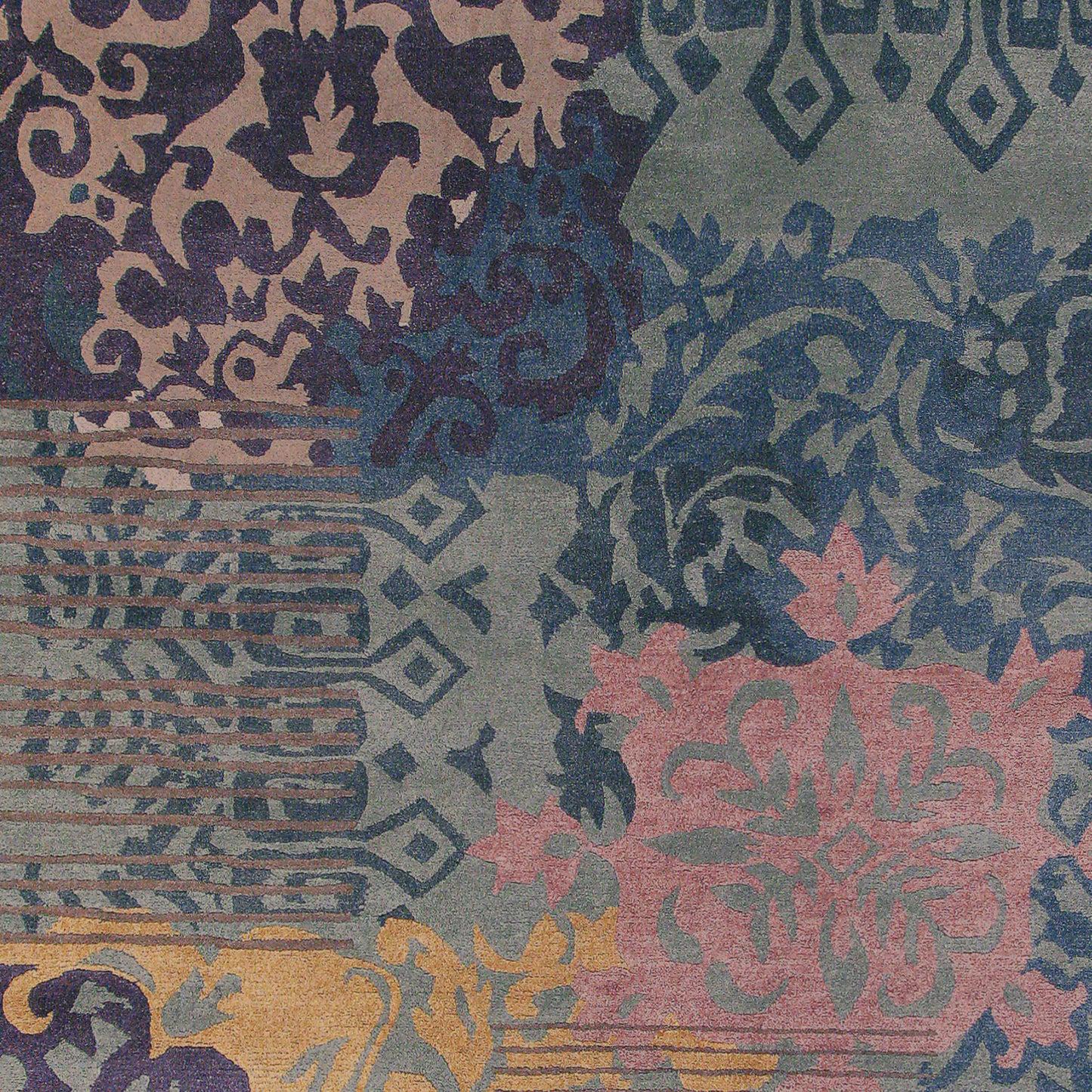Kyah KYA-9105 Alfombra de lana hecha a mano de 5' x 7'