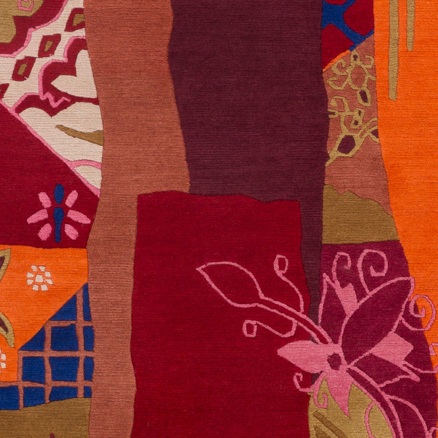 Kyah KYA-9107 Alfombra de lana hecha a mano de 5' x 7'