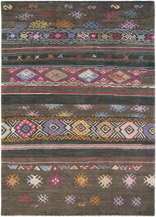 Kyah KYA-9113 Alfombra de lana hecha a mano de 6' x 10'
