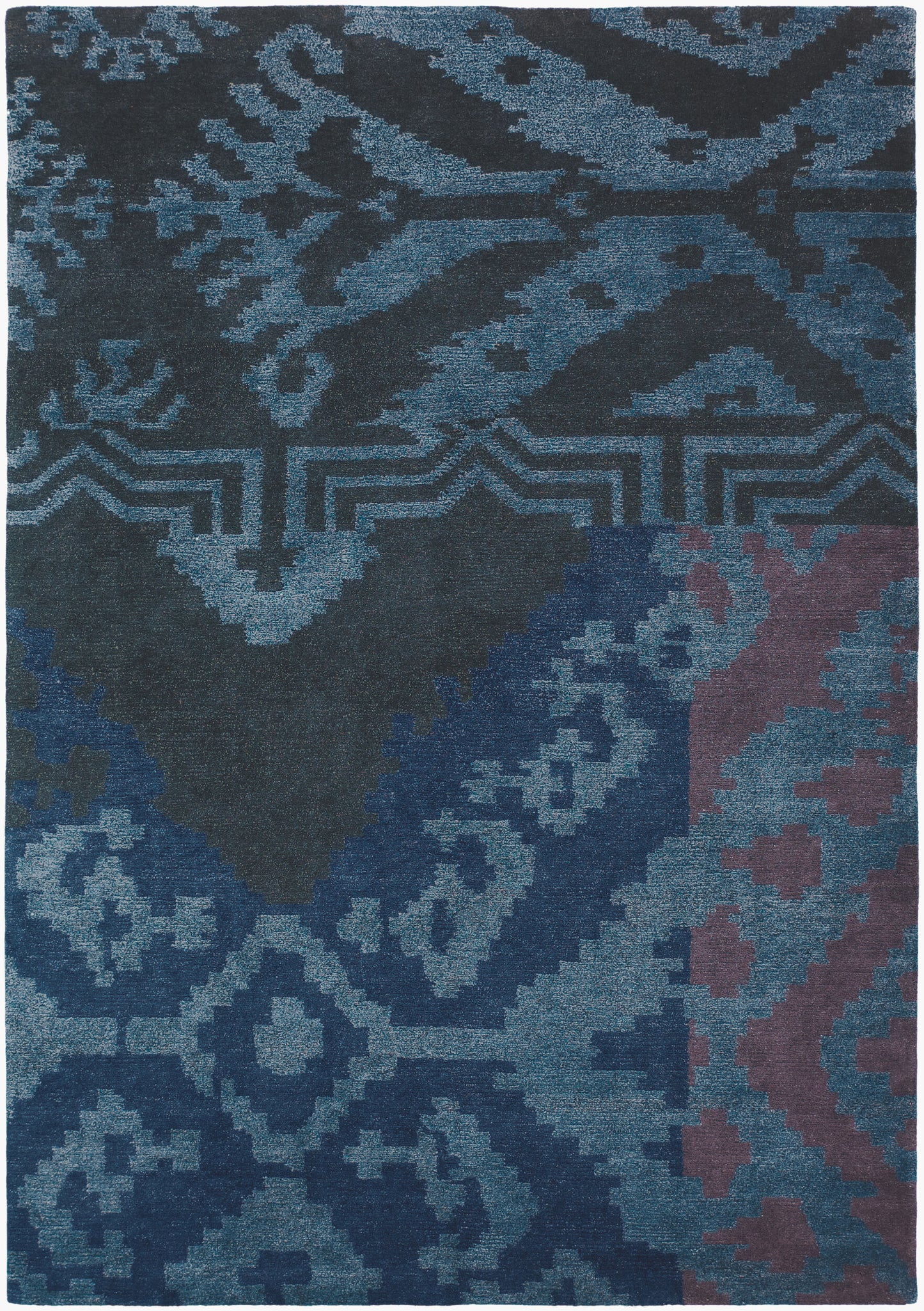 Kyah KYA-9122 Alfombra de lana hecha a mano de 5' x 7'