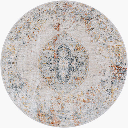 Laila LAA-2306 8ft Round Machine Woven Area Rug