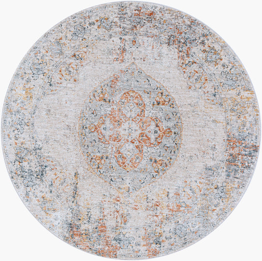 Laila LAA-2307 8ft Round Machine Woven Area Rug
