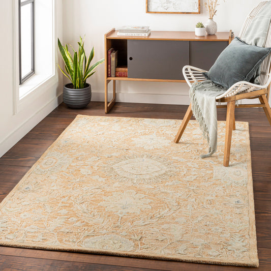 Alfombra decorativa de lana hecha a mano Lazio LAZ-2303 de 2' x 3'