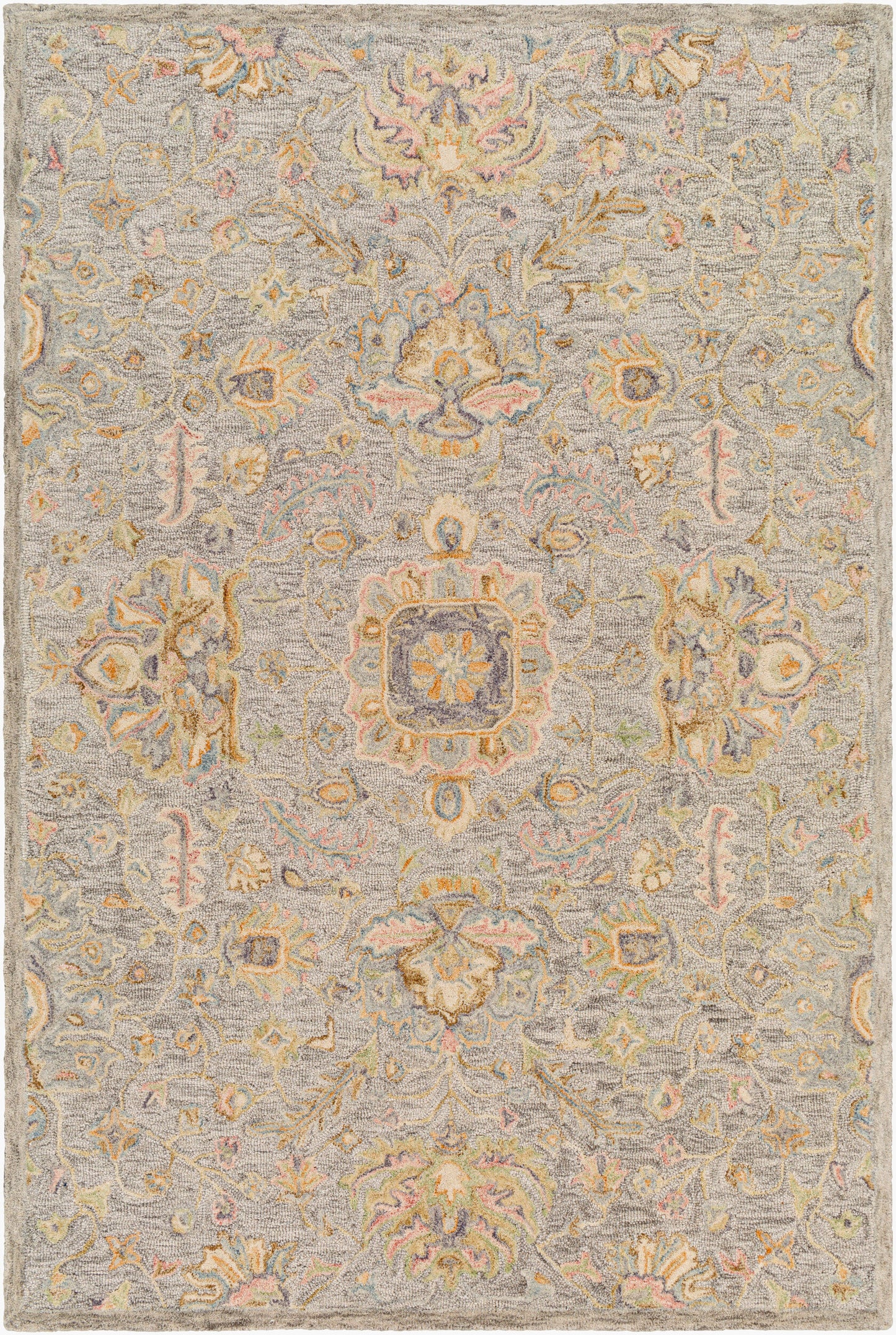Alfombra decorativa de lana hecha a mano Lazio LAZ-2306 de 2' x 3'