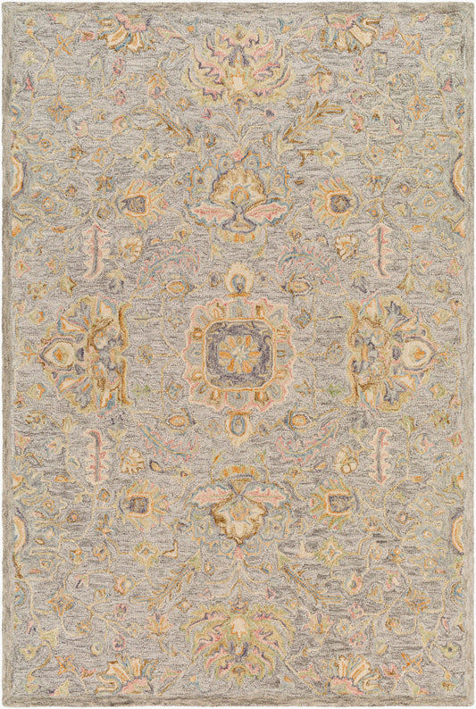 Alfombra decorativa de lana hecha a mano Lazio LAZ-2306 de 2' x 3'