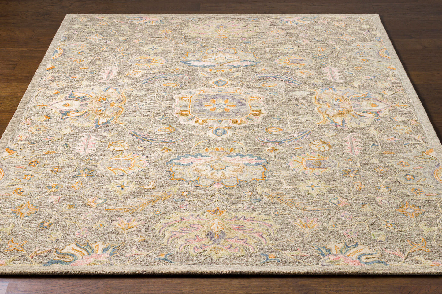 Alfombra decorativa de lana hecha a mano Lazio LAZ-2306 de 2' x 3'
