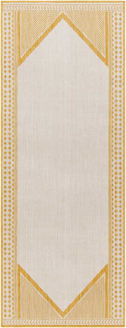 Long Beach LBH-2301 7ft Runner Machine Woven Indoor/Outdoor Runner Rug