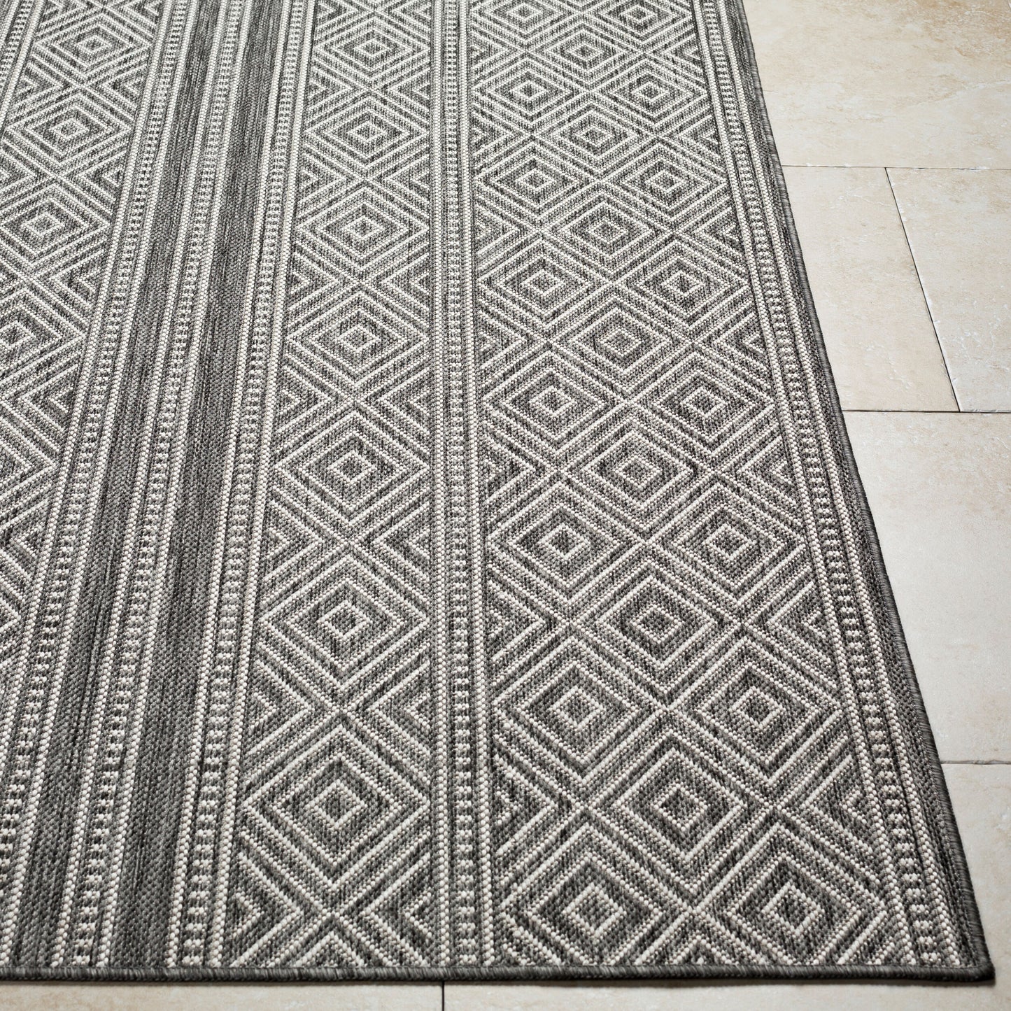 Long Beach LBH-2302 8' x 10' Machine Woven Indoor/Outdoor Area Rug
