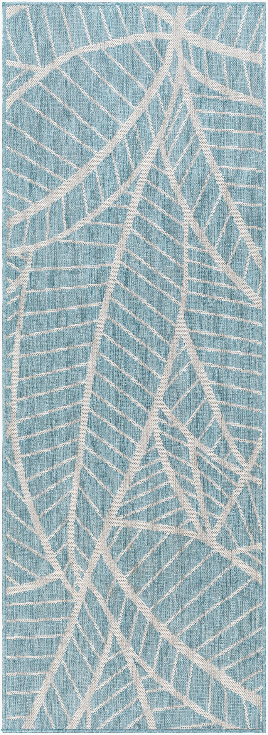 Long Beach LBH-2303 7ft Runner Machine Woven Indoor/Outdoor Runner Rug