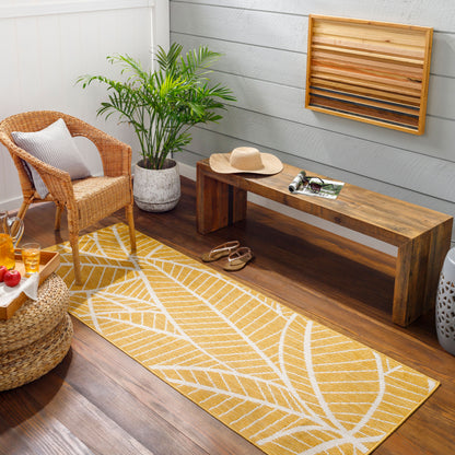 Long Beach LBH-2304 7ft Runner Machine Woven Indoor/Outdoor Runner Rug