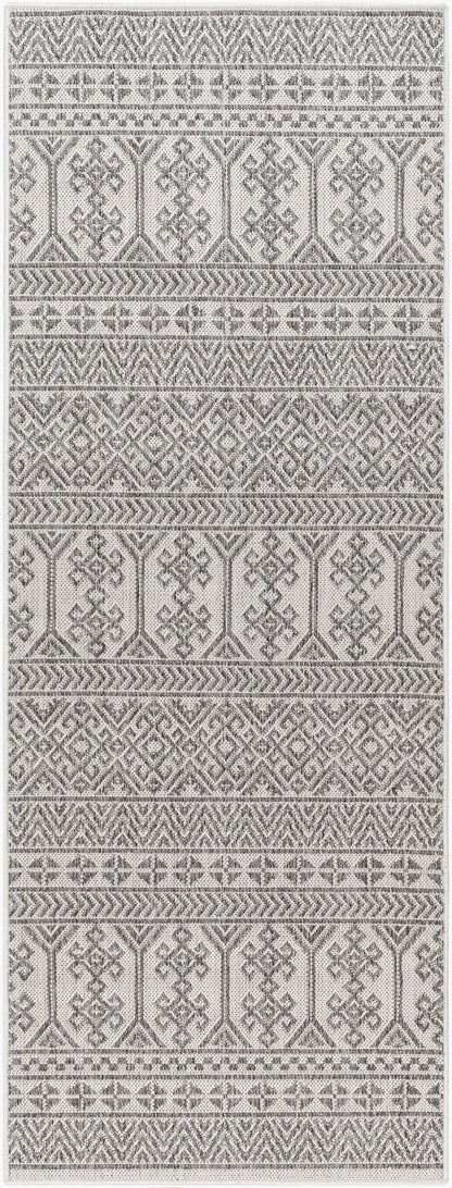 Long Beach LBH-2305 7ft Runner Machine Woven Indoor/Outdoor Runner Rug