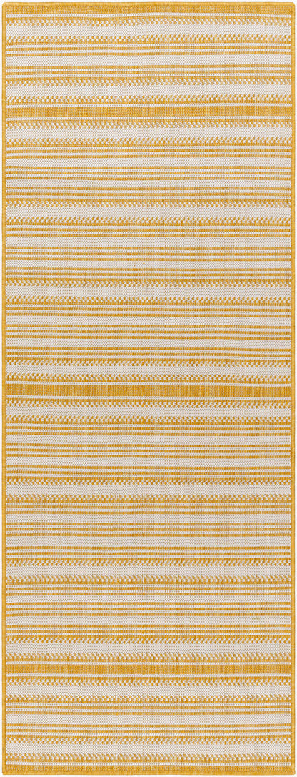 Long Beach LBH-2307 7ft Runner Machine Woven Indoor/Outdoor Runner Rug