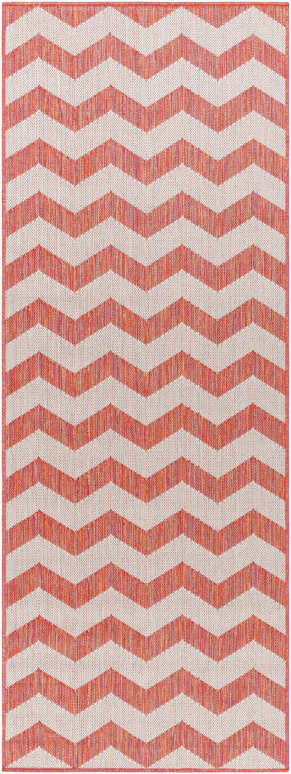 Long Beach LBH-2310 7ft Runner Machine Woven Indoor/Outdoor Runner Rug