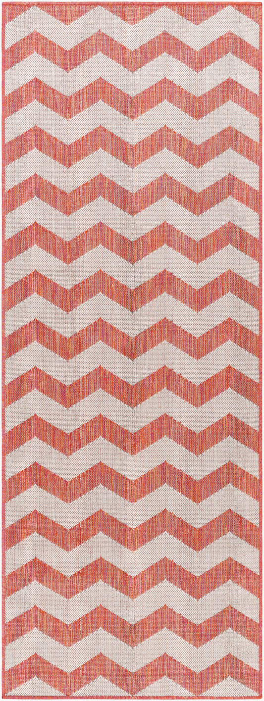 Long Beach LBH-2310 7ft Runner Machine Woven Indoor/Outdoor Runner Rug