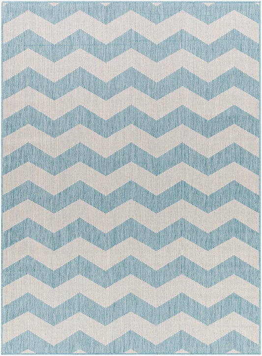 Long Beach LBH-2311 5' x 7' Machine Woven Indoor/Outdoor Area Rug