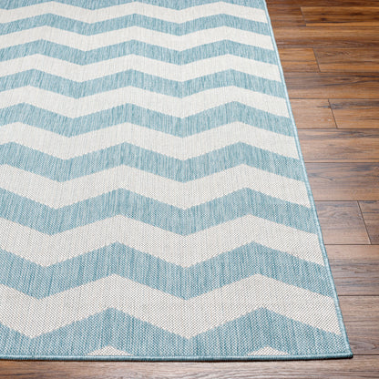 Long Beach LBH-2311 7ft Runner Machine Woven Indoor/Outdoor Runner Rug