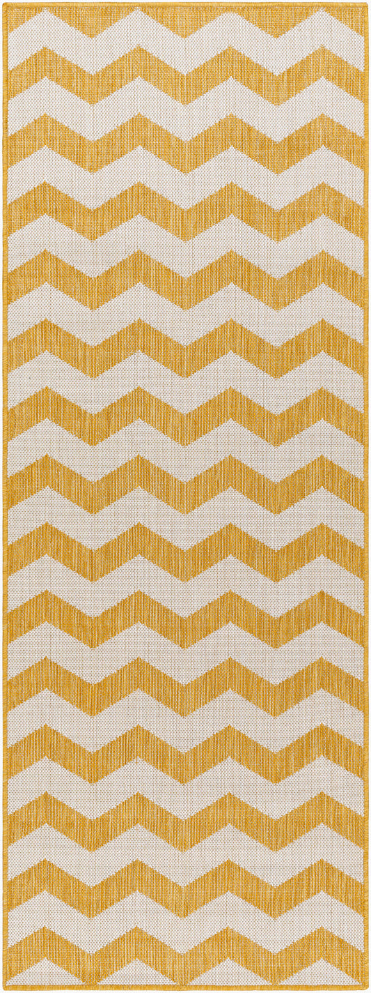 Long Beach LBH-2312 7ft Runner Machine Woven Indoor/Outdoor Runner Rug