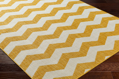 Long Beach LBH-2312 7ft Runner Machine Woven Indoor/Outdoor Runner Rug