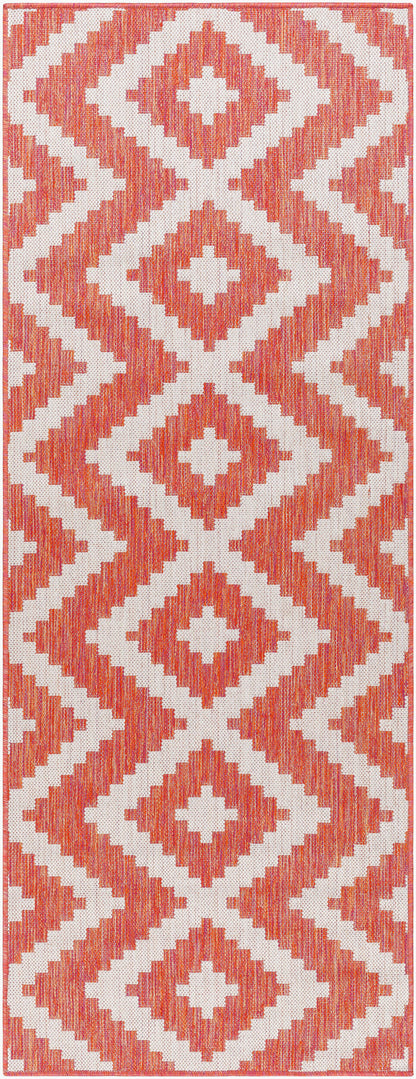 Long Beach LBH-2313 7ft Runner Machine Woven Indoor/Outdoor Runner Rug