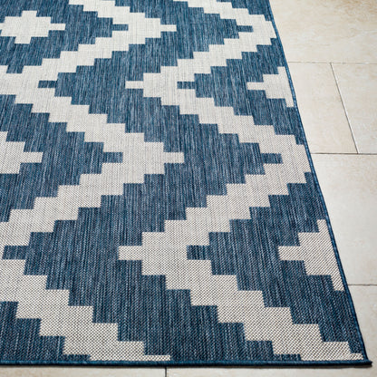 Long Beach LBH-2314 7ft Runner Machine Woven Indoor/Outdoor Runner Rug