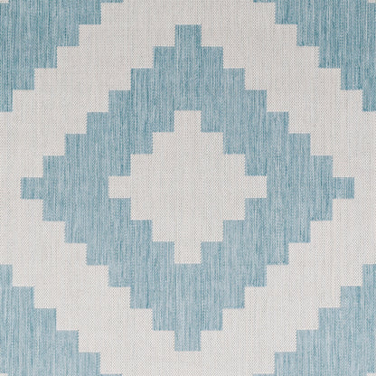 Long Beach LBH-2315 7ft Runner Machine Woven Indoor/Outdoor Runner Rug